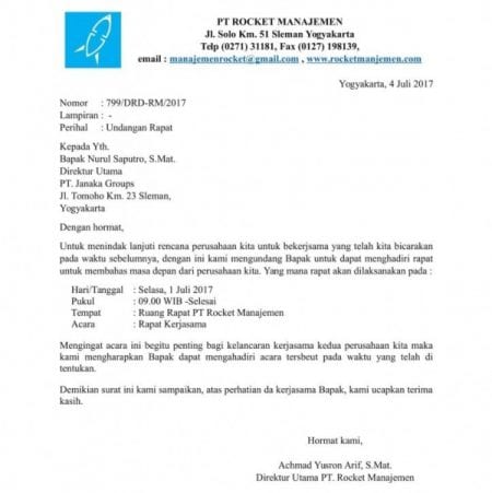 surat undangan resmi
